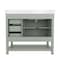 Flash Furniture Vega 42 Inch Vanity w/Sink, Storage Cabinet w/Soft Close Doors, Open Shelf and 3 Drawers, Sage FS-VEGA42-SG-GG - alternate 7